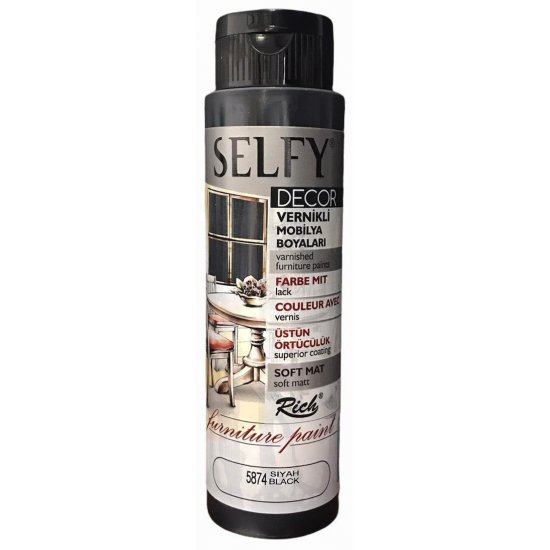 Rich 5874 Siyah 500cc Selfy Decor Boya