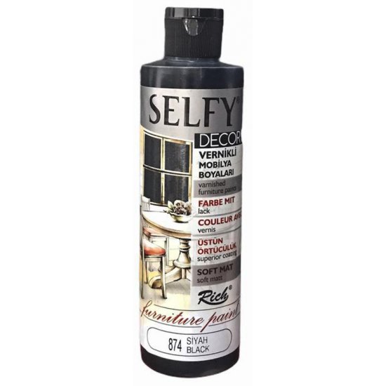 Rich 874-Siyah 240cc Selfy Decor Boya