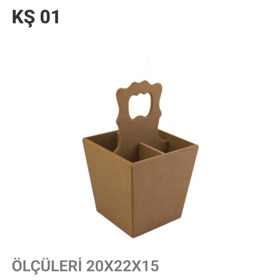 Kaşıklık Kalemlik Kulplu 01 20x22x15cm
