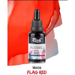 Rıch Alcohol Ink Alkol Bazlı Mürekkep 30ml Bayrak Kırmızı 18606