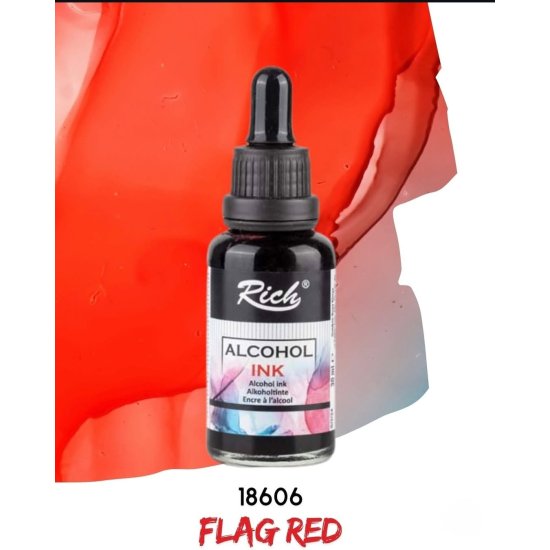 Rıch Alcohol Ink Alkol Bazlı Mürekkep 30ml Bayrak Kırmızı 18606