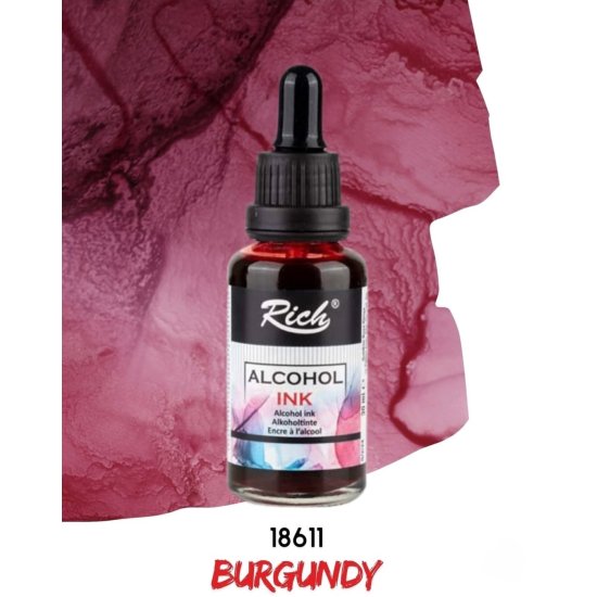Rıch Alcohol Ink Alkol Bazlı Mürekkep 30ml Bordo 18611