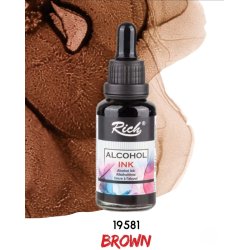 Rıch Alcohol Ink Alkol Bazlı Mürekkep 30ml Kahvereng 19581