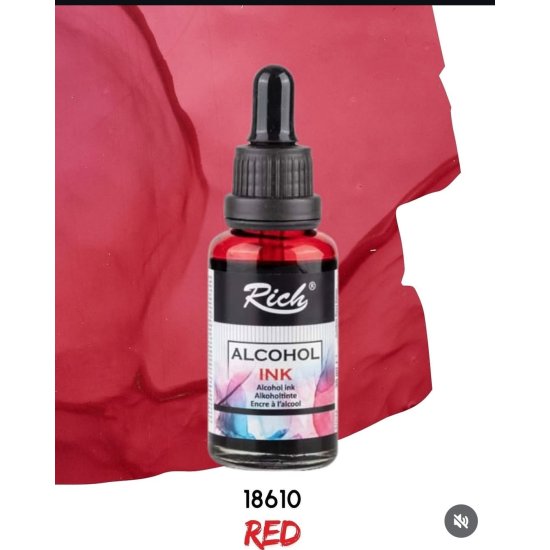 Rıch Alcohol Ink Alkol Bazlı Mürekkep 30ml Kırmızı 18610