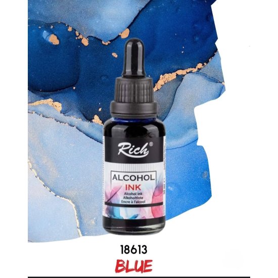 Rıch Alcohol Ink Alkol Bazlı Mürekkep 30ml Mavi 18613