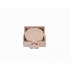 Bardak Altlığı Kalpli 14x11,5X4 CM