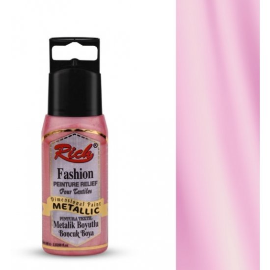 Rich Boyutlu Boncuk 60 cc Metalik Şeker Pembe Kod 02408