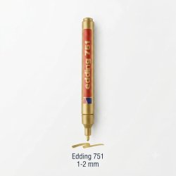 Edding 751 Markör Dekor Boya Yuvarlak Uçlu 1-2 MM Altın