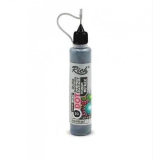 Rich Dot Paint 3d Likit Boncuk Boya Metalik Antik Mavi 40 cc 12086