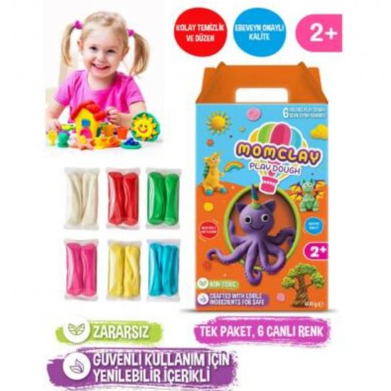 SMARTA Momclay Oyun Hamuru 6 Renk (100 GR *6 *1) 30000080