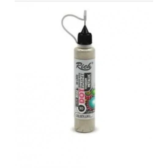 Rich Dot Paint 3d Likit Boncuk Boya Metalik Antik Gümüş 40 cc 12082