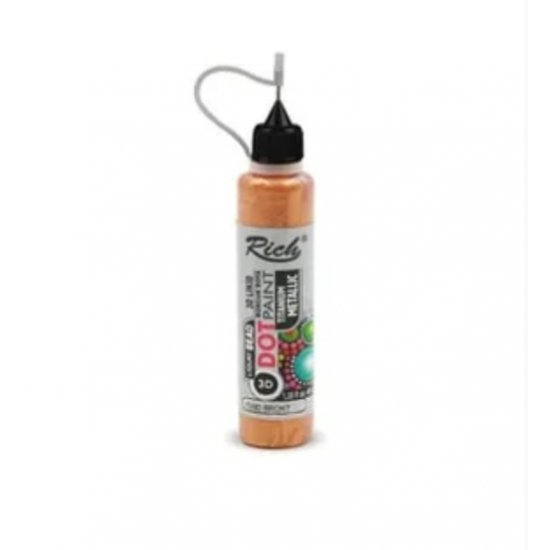 Rich Dot Paint 3d Likit Boncuk Boya Metalik Bronz 40 cc 12083