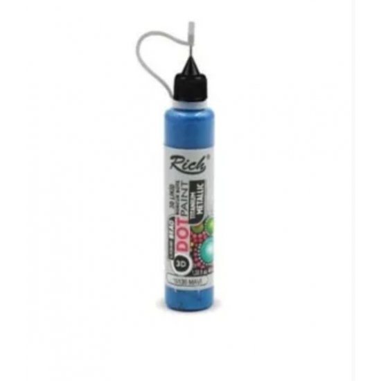 Rich Dot Paint 3d Likit Boncuk Boya Metalik Mavi 40 cc 15130