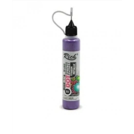 Rich Dot Paint 3d Likit Boncuk Boya Metalik Mor 40 cc 15127