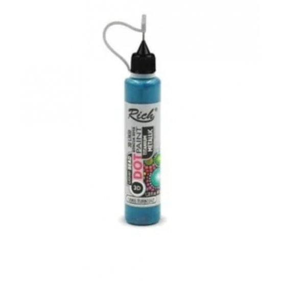 Rich Dot Paint 3d Likit Boncuk Boya Metalik Turkuaz 40 cc 12085