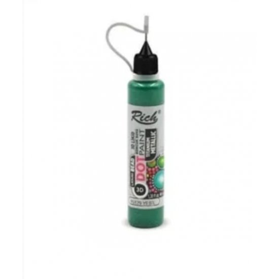 Rich Dot Paint 3d Likit Boncuk Boya Metalik Yeşil 40 cc 15129
