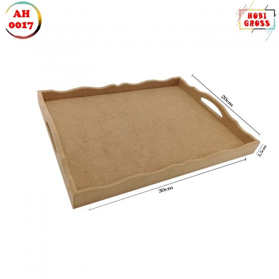 Takım Tepsi Dik Dalgalı Küçük 30x20x3,5cm