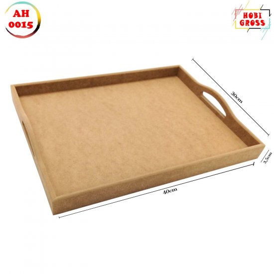 Takım Tepsi Dik Düz Büyük:40x30x3,5cm