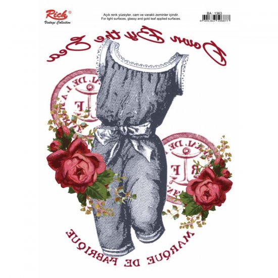 1363 Vintage Kolay Transfer 33x23cm