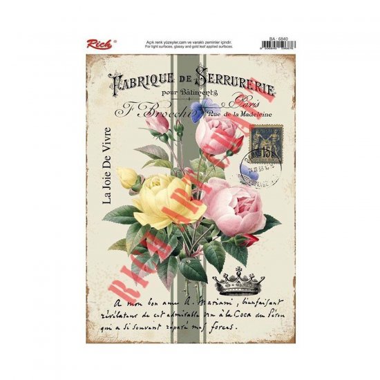 6840 Açık Zemin Kolay Transfer 33x23cm