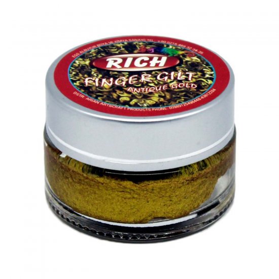 Rıch Parmak Yaldız 20cc Antik Altın
