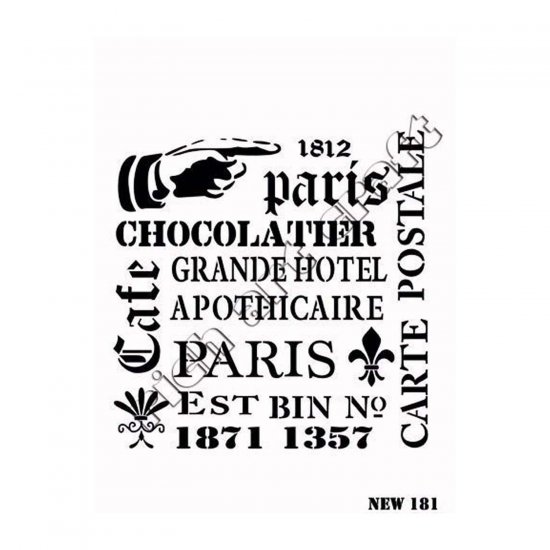 Stencil New181 Serisi 25x35