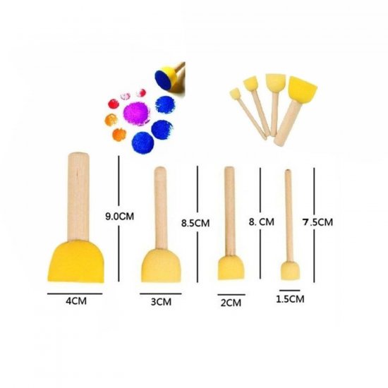 Ponpon Fırça Sünger 4lü Set 13-20-30-45