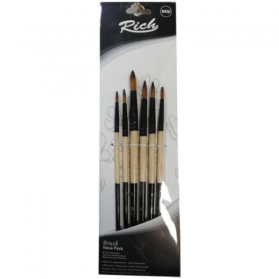 Rich Yeni Seri 6lı Dairesel Fırça Seti