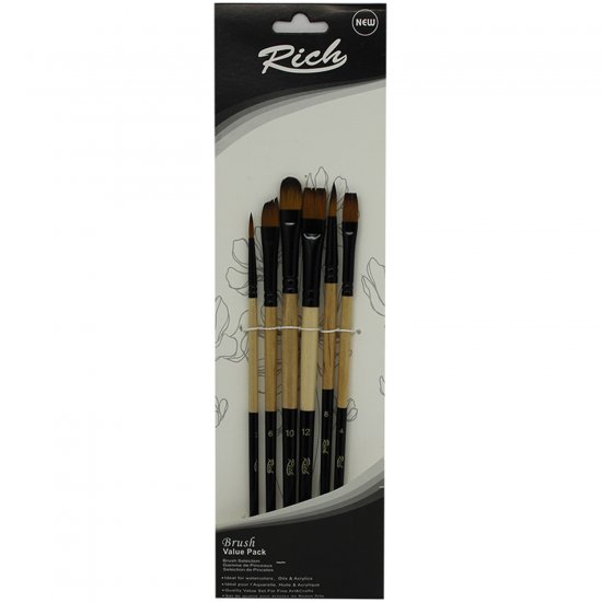 Rich Yeni Seri 6lı Karma Fırça Seti