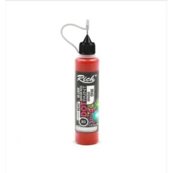 Rich Dot Paint 3d Likit Boncuk Boya Opak Kırmızı 40 cc 11996