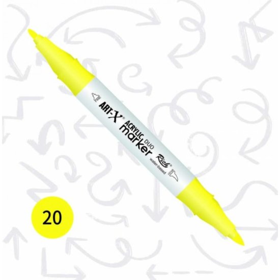Rich Art-X Akrilik Marker Duo Çift Taraflı Kalem 17882-20
