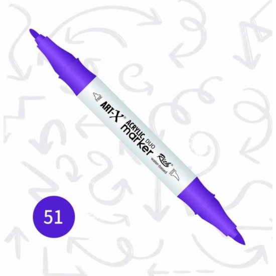 Rich Art-X Akrilik Marker Duo Çift Taraflı Kalem 17912-51