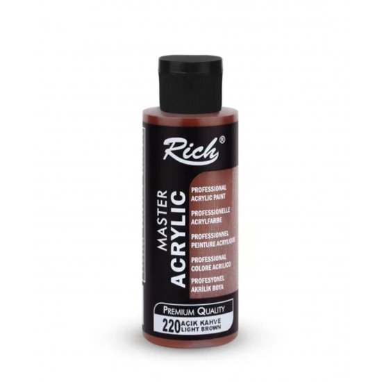 Rich Master Akrilik Boya 220 Açık Kahve 120 cc