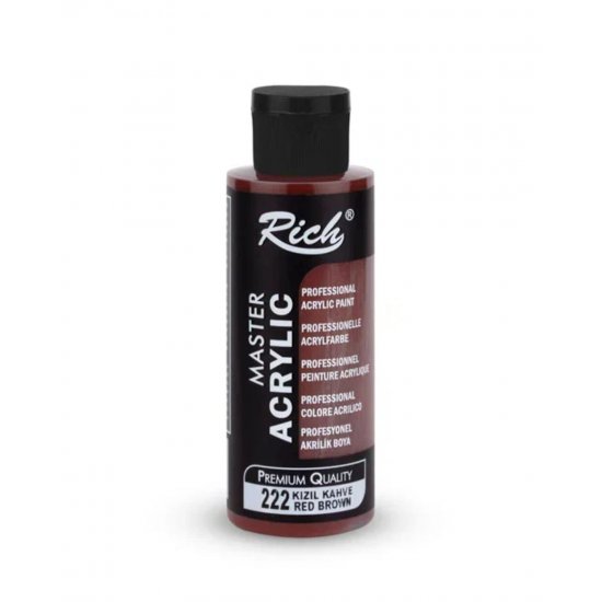 Rich Master Akrilik Boya 222 Kızıl Kahve 120 cc