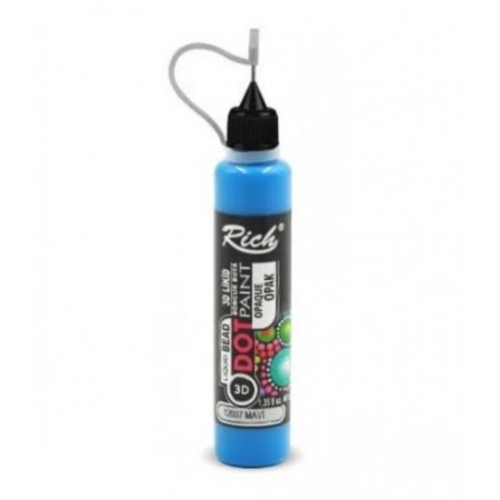 Rich Dot Paint 3d Likit Boncuk Boya Opak Mavi 40 cc 12007