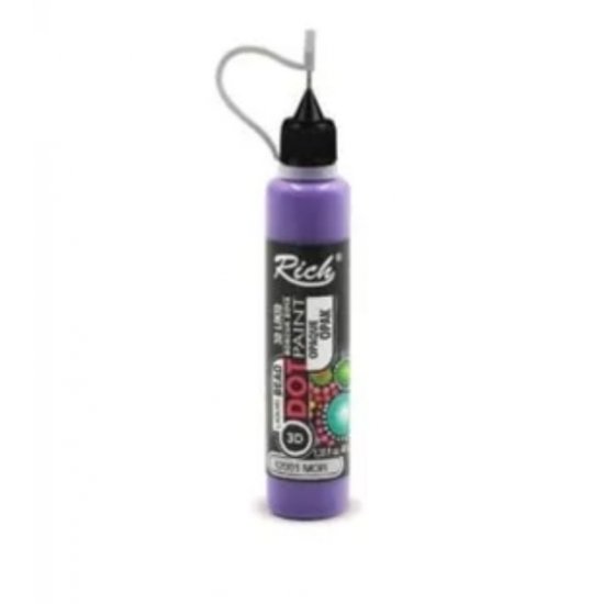 Rich Dot Paint 3d Likit Boncuk Boya Opak Mor 40 cc 12001