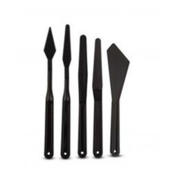 Rich Plastik Spatula 5li Set Siyah