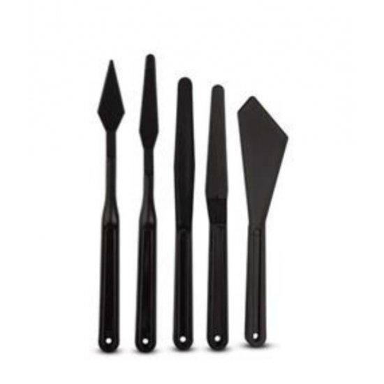 Rich Plastik Spatula 5li Set Siyah