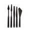 Rich Plastik Spatula 5li Set Siyah