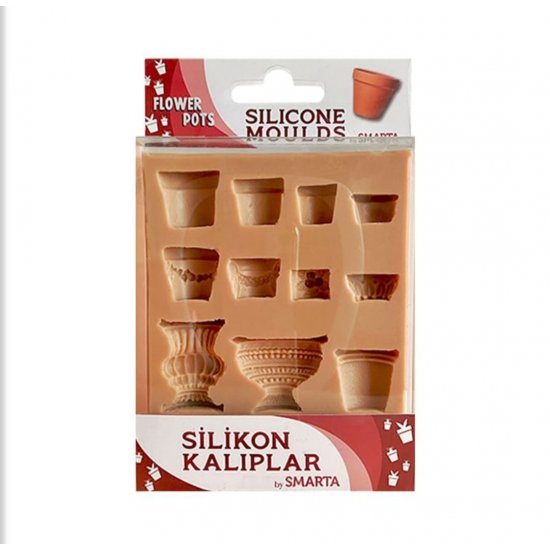 SMARTA Silikon Kalıplar - Çiçek Saksıları 10X13 cm SK1013002