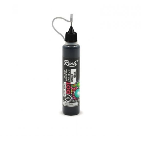 Rich Dot Paint 3d Likit Boncuk Boya Opak Siyah 40 cc 12017