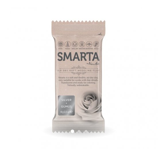 SMARTA Modelleme Hamuru Metalik Seri 60gr - Gümüş 28