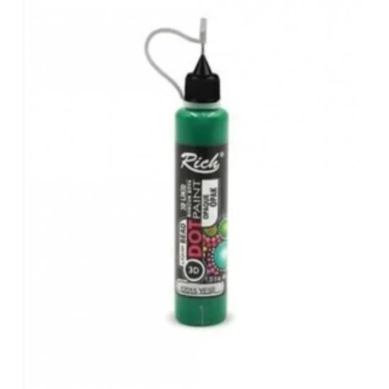 Rich Dot Paint 3d Likit Boncuk Boya Opak Yeşil 40 cc 12015